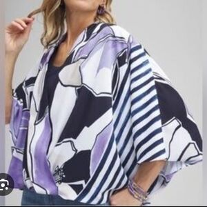 Chico's Elegant Black and White Top